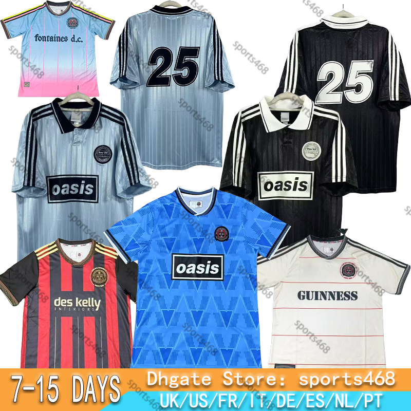 25 26 Bohemians Oasis Tour Live 2025 135th Anniversary Football Jersey Camisetas HOME AWAY THIRD GOALKEEPER Fontaines DcBLACK GUINNESS TOUR JACOUARD