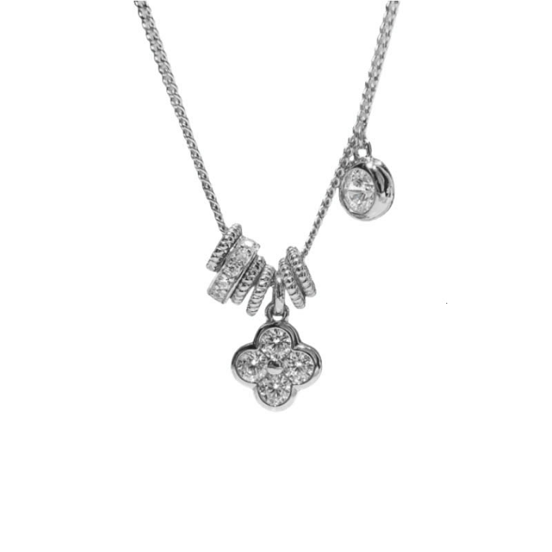 Cool Sensation Running Ring Leaf Flower Necklace for Women 2025 New Design Sense Clavicle Exquisite High-End Neck Chain