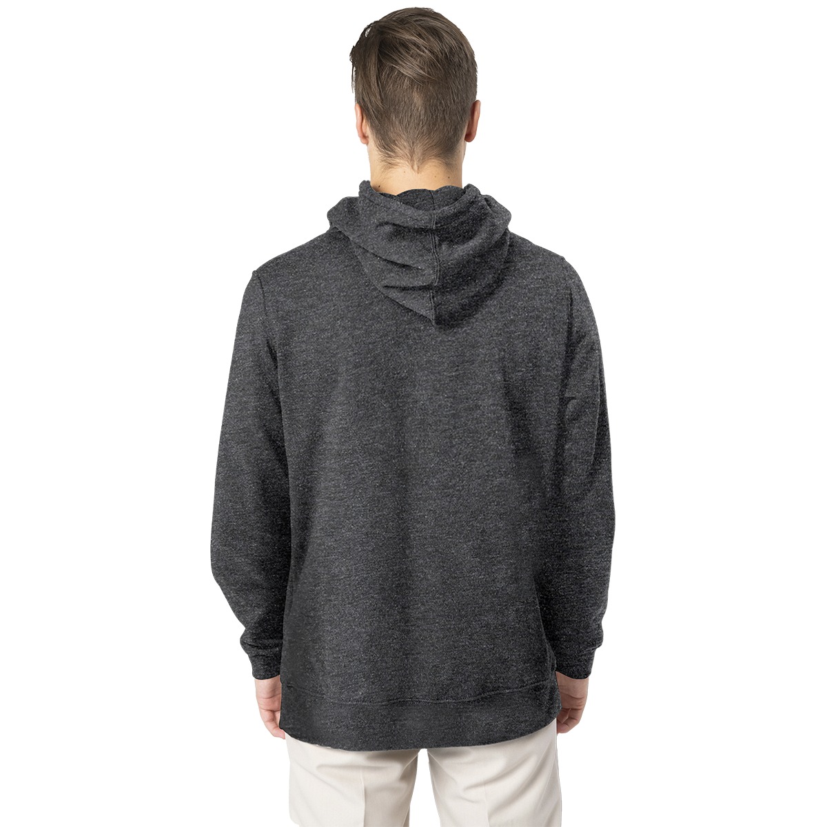 DHgatepod Men's Fleece-Lined Hoodie - 50% Cotton 50% Polyester Winter Pullover with Adjustable Hood & Kangaroo Pocket