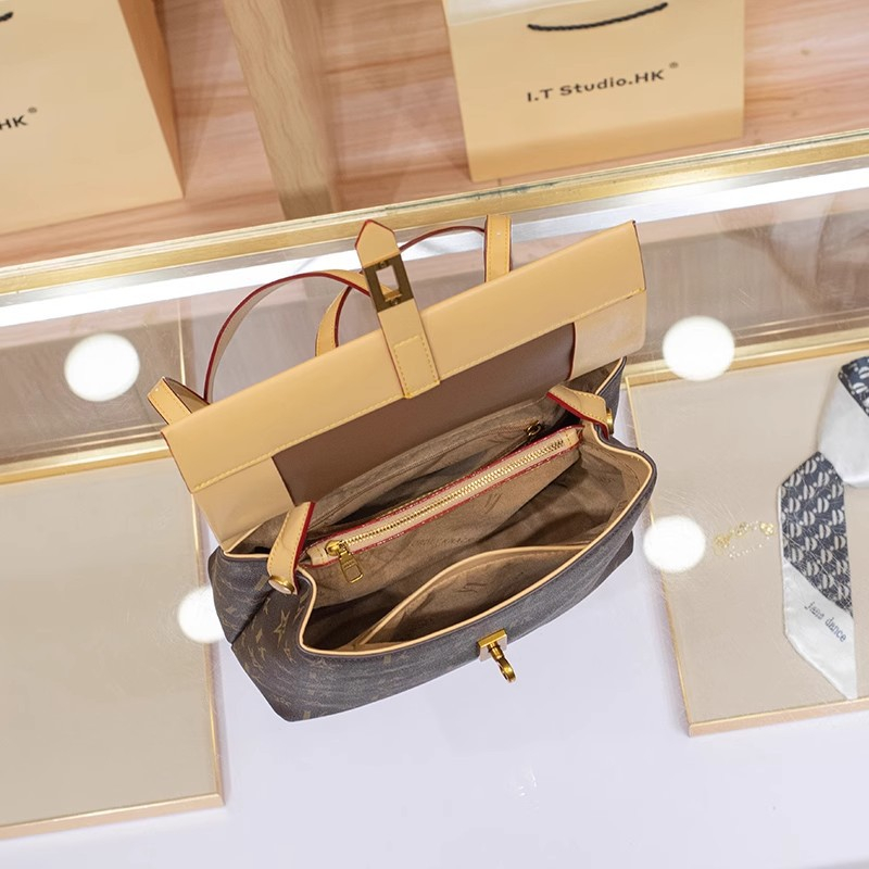 LORDLY KNACK designer bag light luxury genuine leather Backpack bag versatile high-quality vintage fashion large capacity backpack for woman