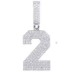 Hip Hop Fine Jewelry Sterling Sier VVS Moissanite Dia Iced Out Arabic Numbers Pendant Charm Necklace For Men Women