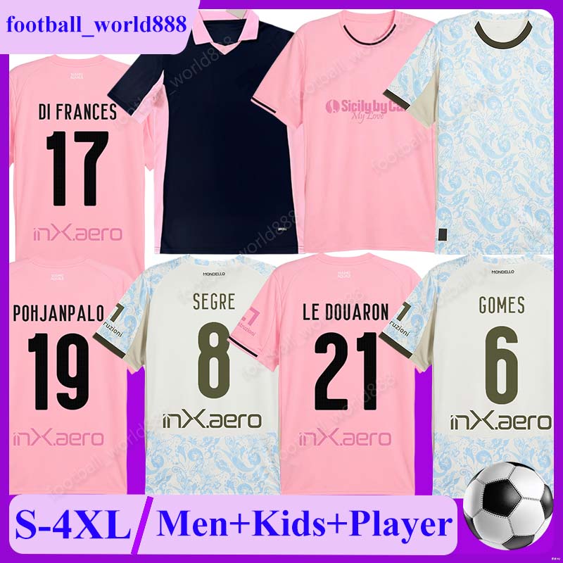 XXXL 4XL Palermos 25 26 Soccer Jerseys POHJANPALO BRUNORI 2025 Football Shirts LE DOUARON INSIGNE GOMES BANIYA football kits SEGRE HENRY VERRE Men Kids Kit Socks Sets