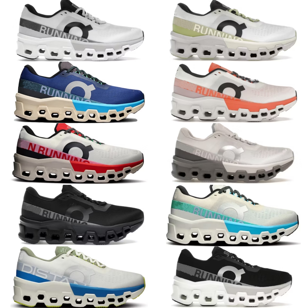 Oversized size US11 US12 OnRunning Cloudmonsters 2 Tempest Horizon Casual Shoes for sale men women Cream Horizon Ivory Silver Red sneakers Outdoor Shoes size36-47