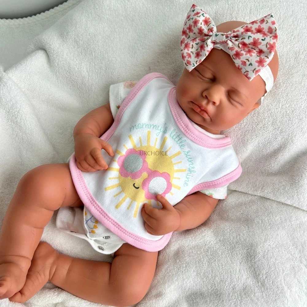 20Inch Loulou Full Soft Silicone Reborn Baby Girl Lifelike Skin Handmade Details Doll for Display Collectible Gift Z250818