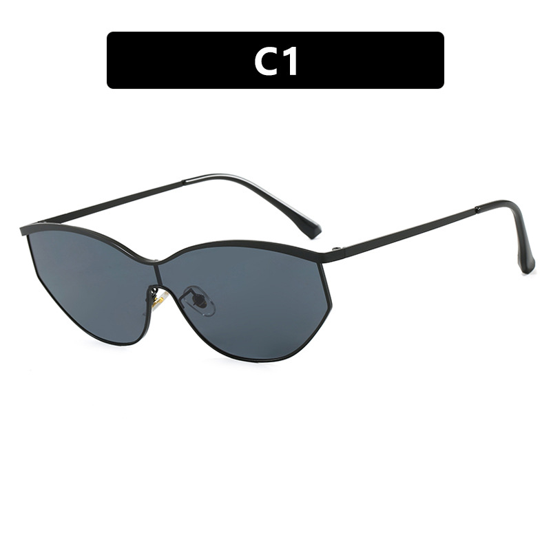 2025 Y2K Futuristic Cat Eye Sunglasses Mirror Lens Tech Shades for Women UV400 Street Style Eyewear