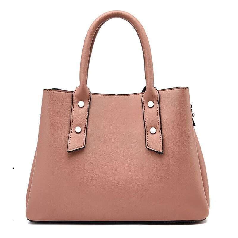 Shichen Bag New Solid Color Handbag Large Capacity Soft Leather Casual Atmosphere Women's Shoulder Bag OLOEY