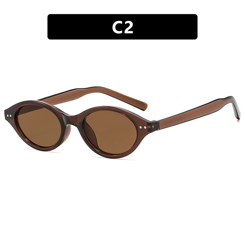 2025 Mini Cat Eye Nerd Sunglasses for Women UV400 Micro Frame Fashion Shades Retro Stud Accent Sun Glasses