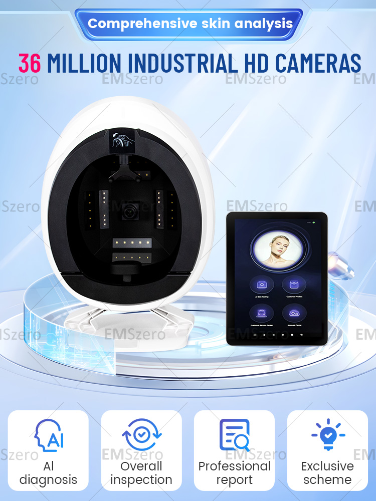 Beauty Skin Analyzer AI Intelligent Detector Multi functional Facial Scanner Skin Moisture Analyzer