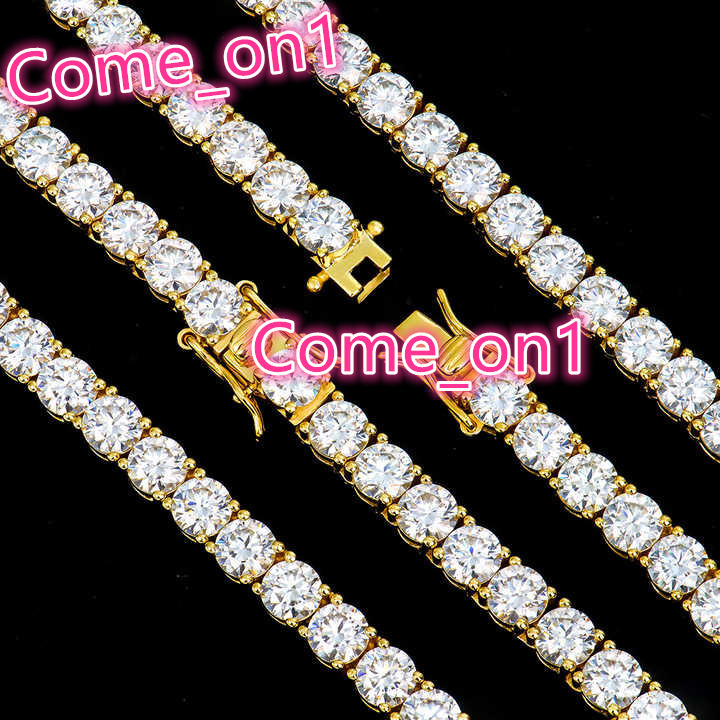 High Grade Polished 925 Silver Round Moissanite Diamond Gold Plated Custom Croc Charms Moissanite Tennis Bracelet Necklace