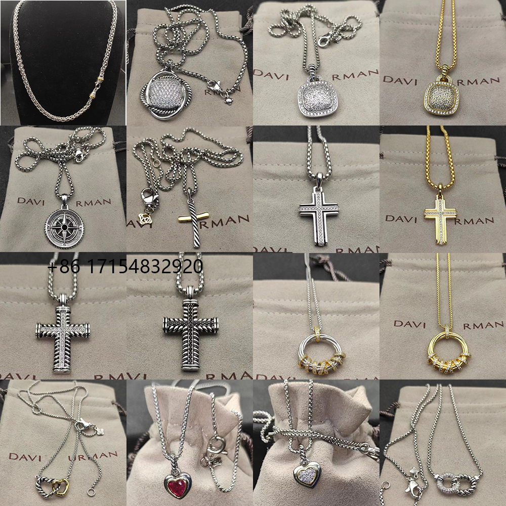 2025 New Sterling Silver DY Classical Style Pendant Necklace Simplicity Exquisite Diamond Elegant and Exquisite Jewelry for Any Occasion Can be worn by men and women
