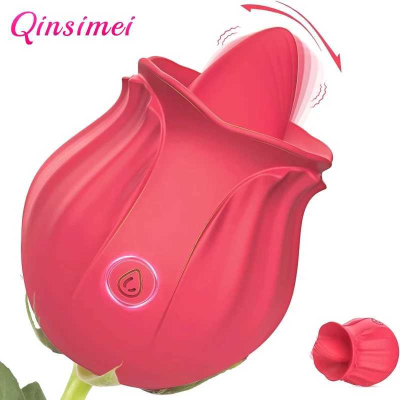 Rose Sex Toy Tongue Licking Clit Stimulation Nipple Vibration Massage Blowjob Vibrator G Spot Masturbation Female Adult Products 250815