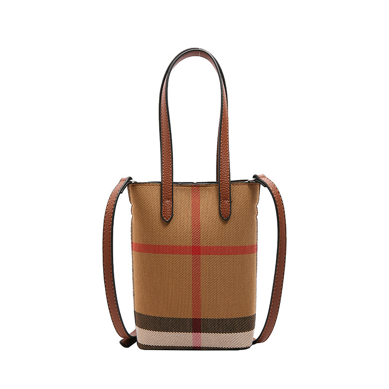 Free Shipping Designer Fashion Contrasting Women's Mini Handbag New High-end Temperament Single Shoulder Crossbody Bag Niche Bucket Bag Casual Ph