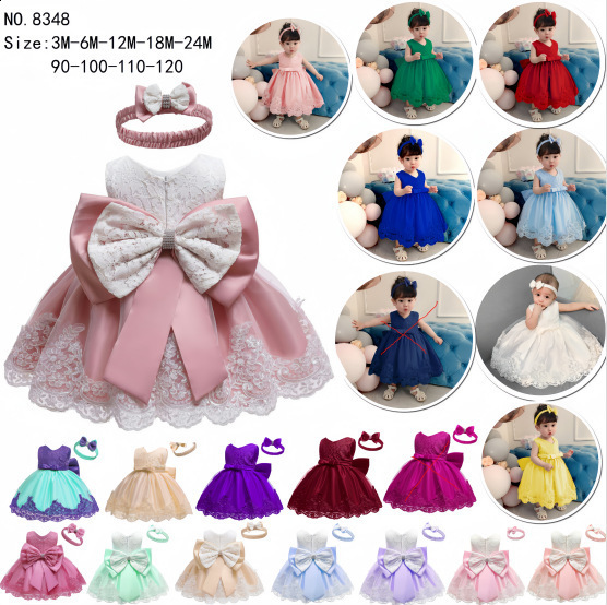 Embroidery Elegant Princess Dress for Girls Golden Lace Vintage Children Festival Party Gown Baby Formal Weddings Dresses 250320