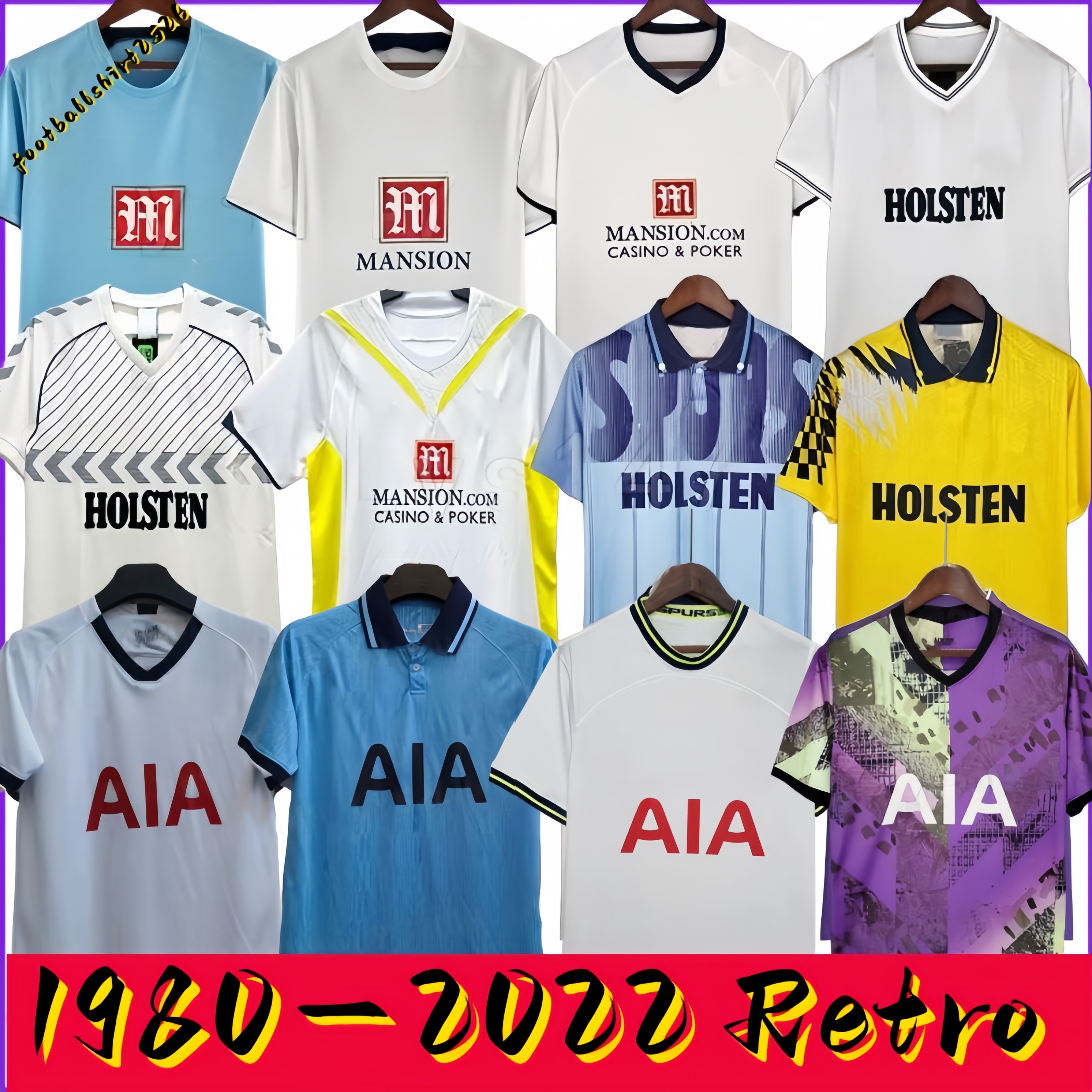 Tottenham Retro soccer jerseyS 2006 07 08 09 1983 84 1986 spur Klinsmann GASCOIGNE ANDERTON SHERINGHAM 1991 92 93 94 95 98 1999 classic Vintage SHIRTS uniforms