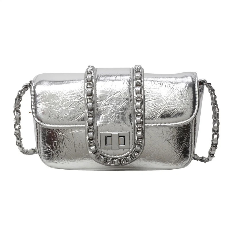 Silvery y Handbags And Purse Women Flip Bags PU Leather Messenger Shoulder Bag Female Chain Crossbody 250815