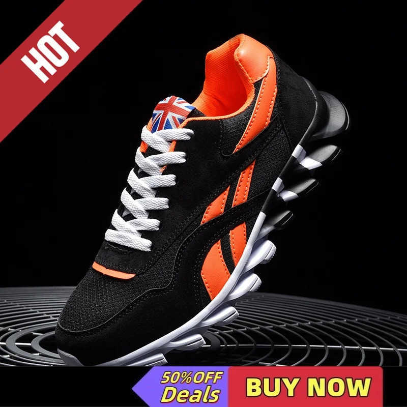 Trend Size 46 47 48 Mens Wear-resistant Cushioning Thick-soled Fitness Sneakers Outdoor Breathable Running Shoes for Men M250818
