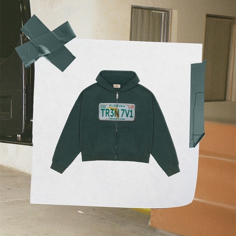 Mens Pink Zip Up Hoodie Personalized Custom License Plate n Streetwear Style Youth Versatile Unique Comfortable Pullover 250815