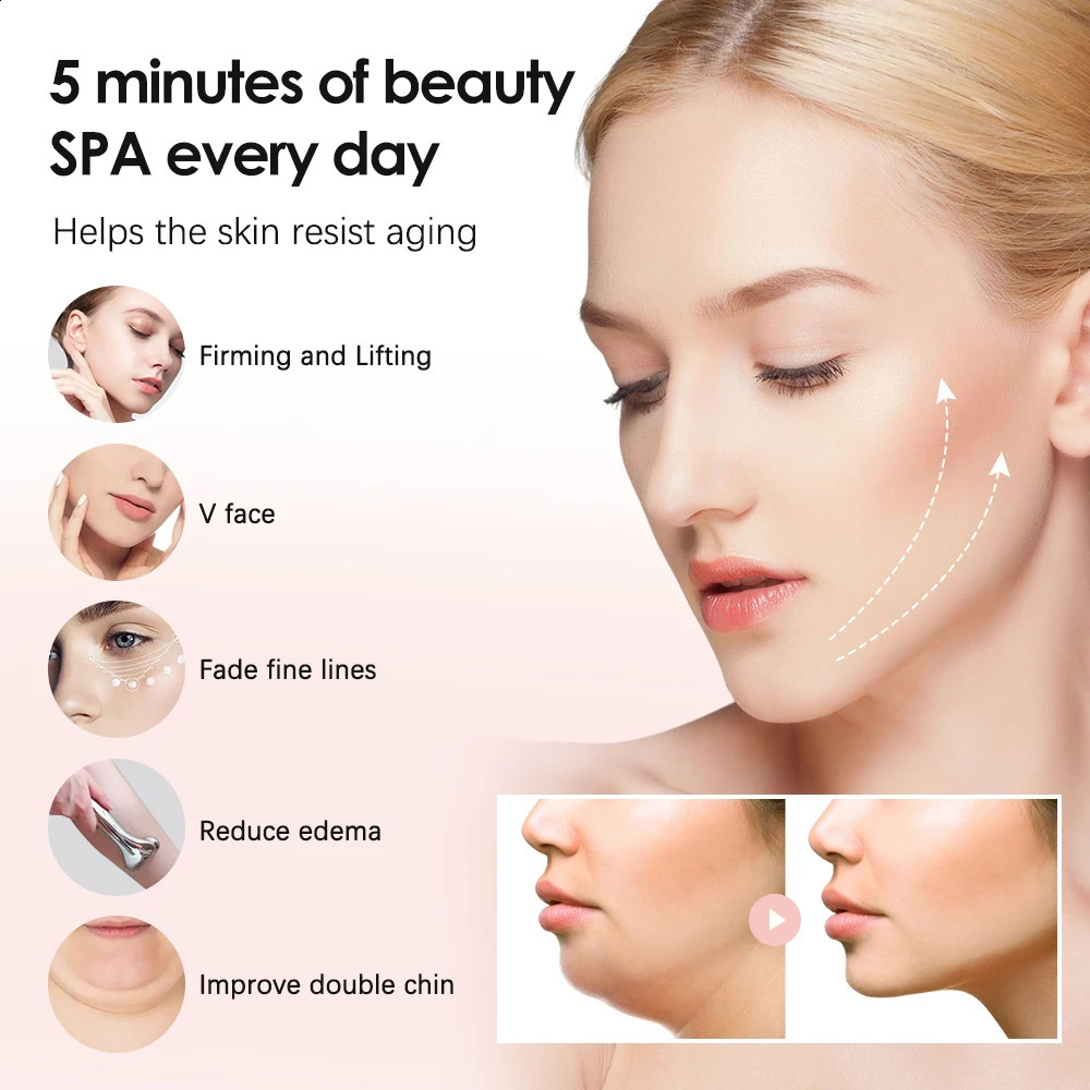 Electric Facial Micro-current Beauty Instrument LED Display Face Roller Massager Skin Tighten Massage Beauty Devices 250814