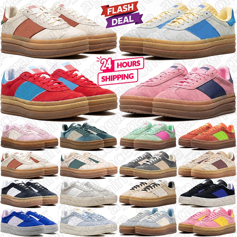 Free Shipping Designer Sneakers Gazells Bold Running Shoes chaussure Mens Trainers Core Black Pink Glow Blue Yellow women scarpe Plate-forme luxury