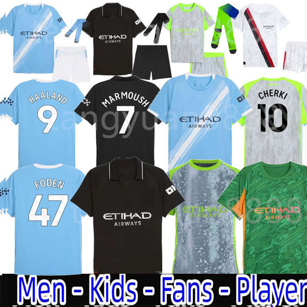 MARMOUSH HAALAND CHERKI 25 26 SOCCER JERSEYS REIJNDERS FODEN SAVINHO MAN 2025 2026 RODRIGO GVARDIOL AIT-NOURI CITY KidSuper jersey football kit shirts men kids
