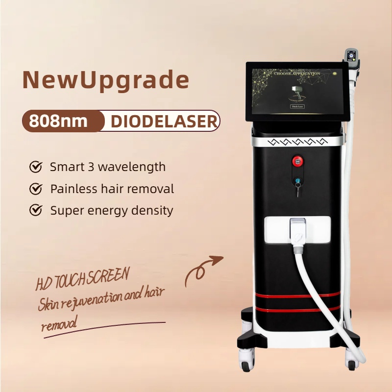2025 New Diode Laser Hair Removal Machine 3 Wavelength 755nm 1064nm 808nm Laser Ice Platinum Permanent Painless Hair Removal