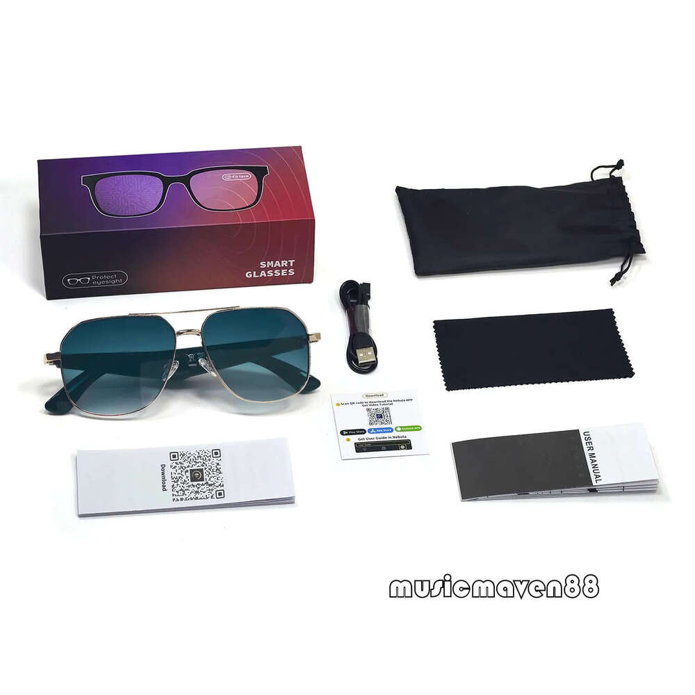 Lanjia New AI Bluetooth Listening And Talking Languages Real Time Translation Glasses D F