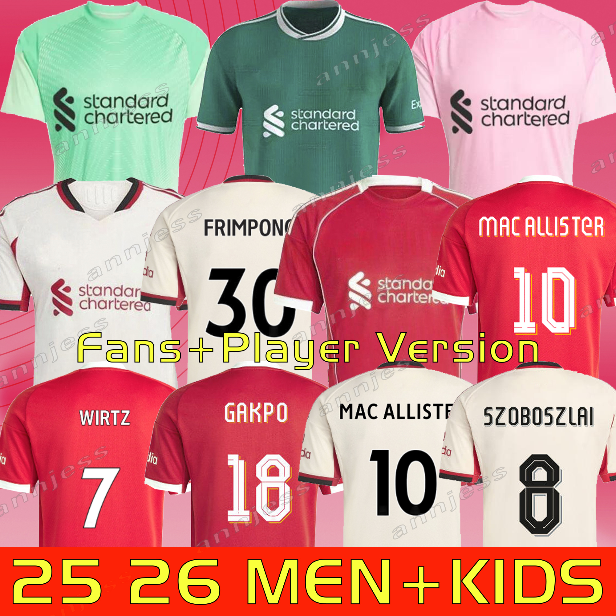 25 26 MAC ALLISTER soccer jersey DIOGO JOTA EkitikE 2025 2026 football shirt Luis DIaz KERKEZ SZOBOSZLAI A.BECKER FRIMPONG Wirtz Kerkez men kids kit uniforms SALAH 888
