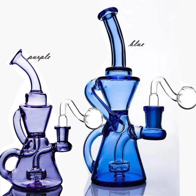 Glass bongs Hookahs Smoking Water Pipes Recycler dab rigs Feb Egg Bongs Oil Shisha With 14mm Banger