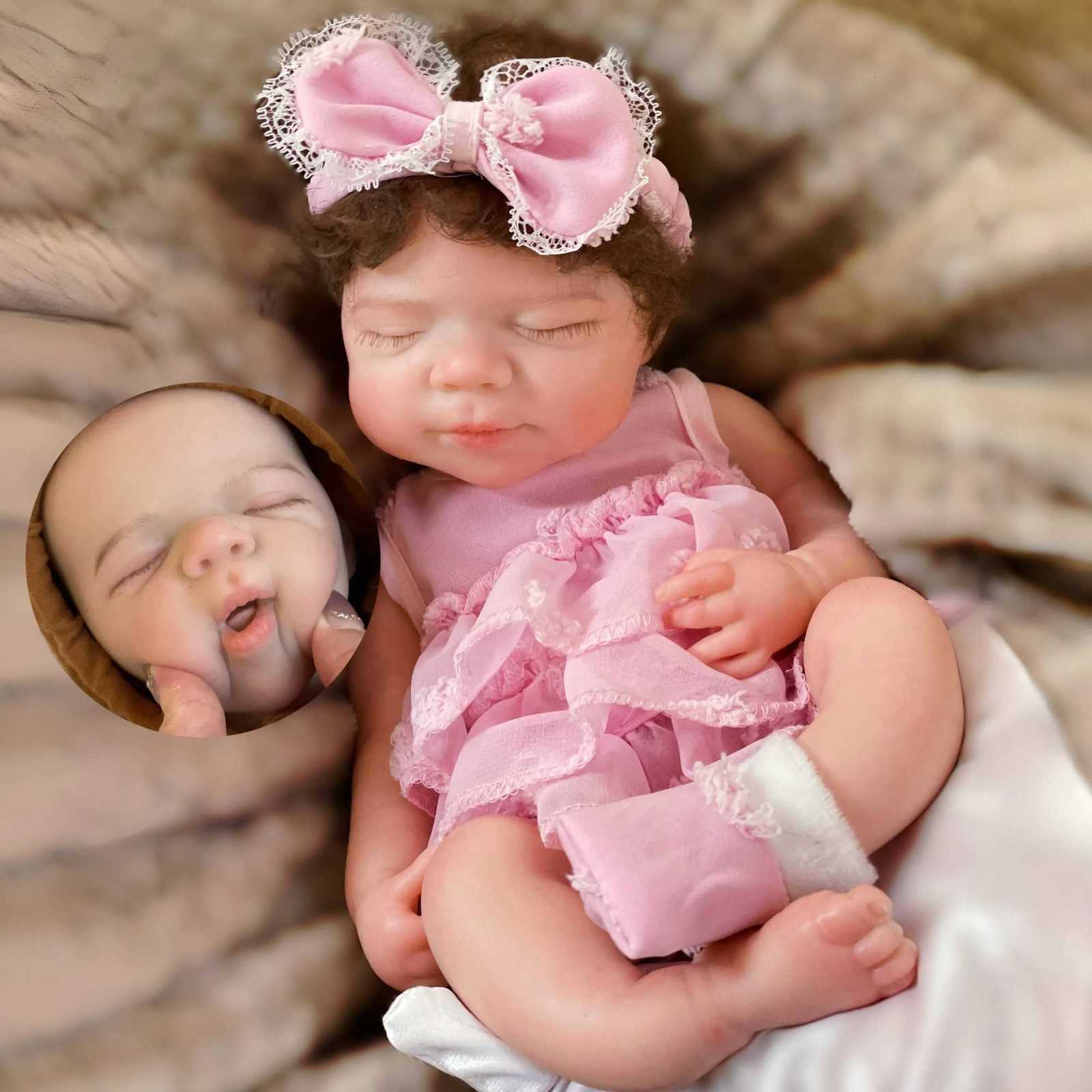 13Inch Open Mouth Pascale Reborn Dolls Full Body Soft Silicone Girl Painted Realistic Silicone Reborn Doll Toys Z250818
