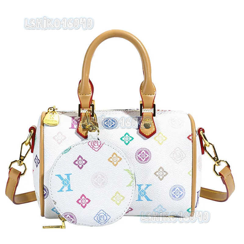 Designer Bags Fashion Shoulder Crossbody 2025 Colorful Printed Boston Ladies Pillow Bag Multifunctional Handbag H250818