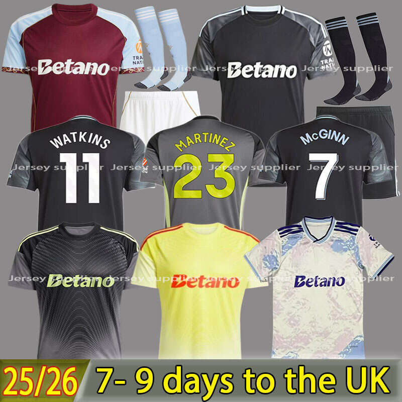 S-4XL Mens top 25 26 AstonS goalkeeper BAILEY MALEN soccer jersey home away third 2025 2026 vila McGINN ONANA WATKINS KONSA MARTINEZ Men kids kit football