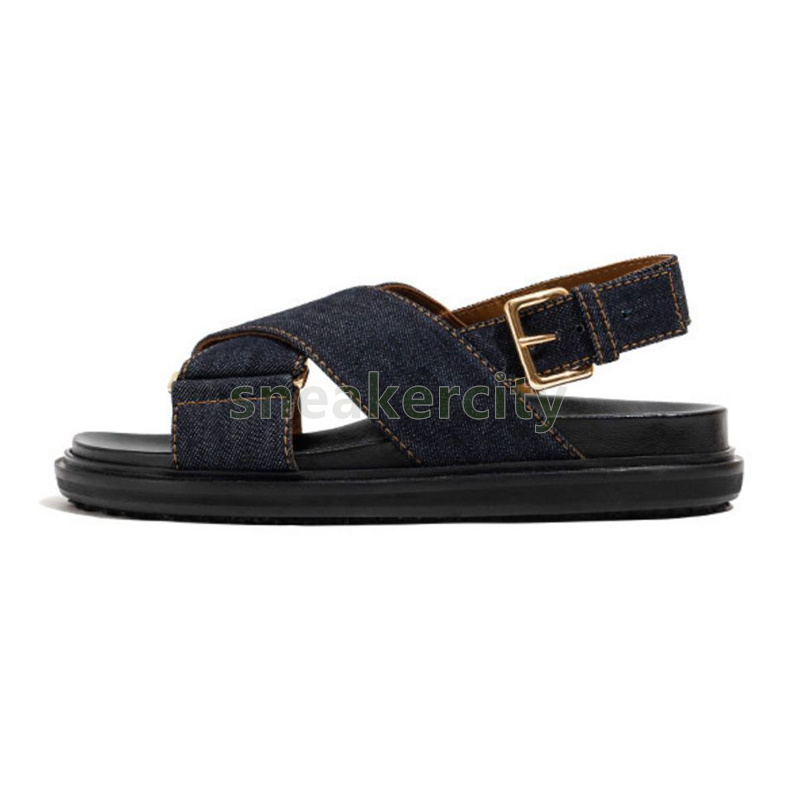 designer sandals summer denim sandal flat heels sandale lightweight breathable fashion ladies sandalen comfortable soft sole daily wear womens shoes