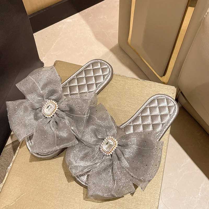 Fion French Wen Shoes Summer New Round Flat Shoes Soft Sole Temperament Wens Slippers Cfor Anti Slip Wen Sandals Y250818