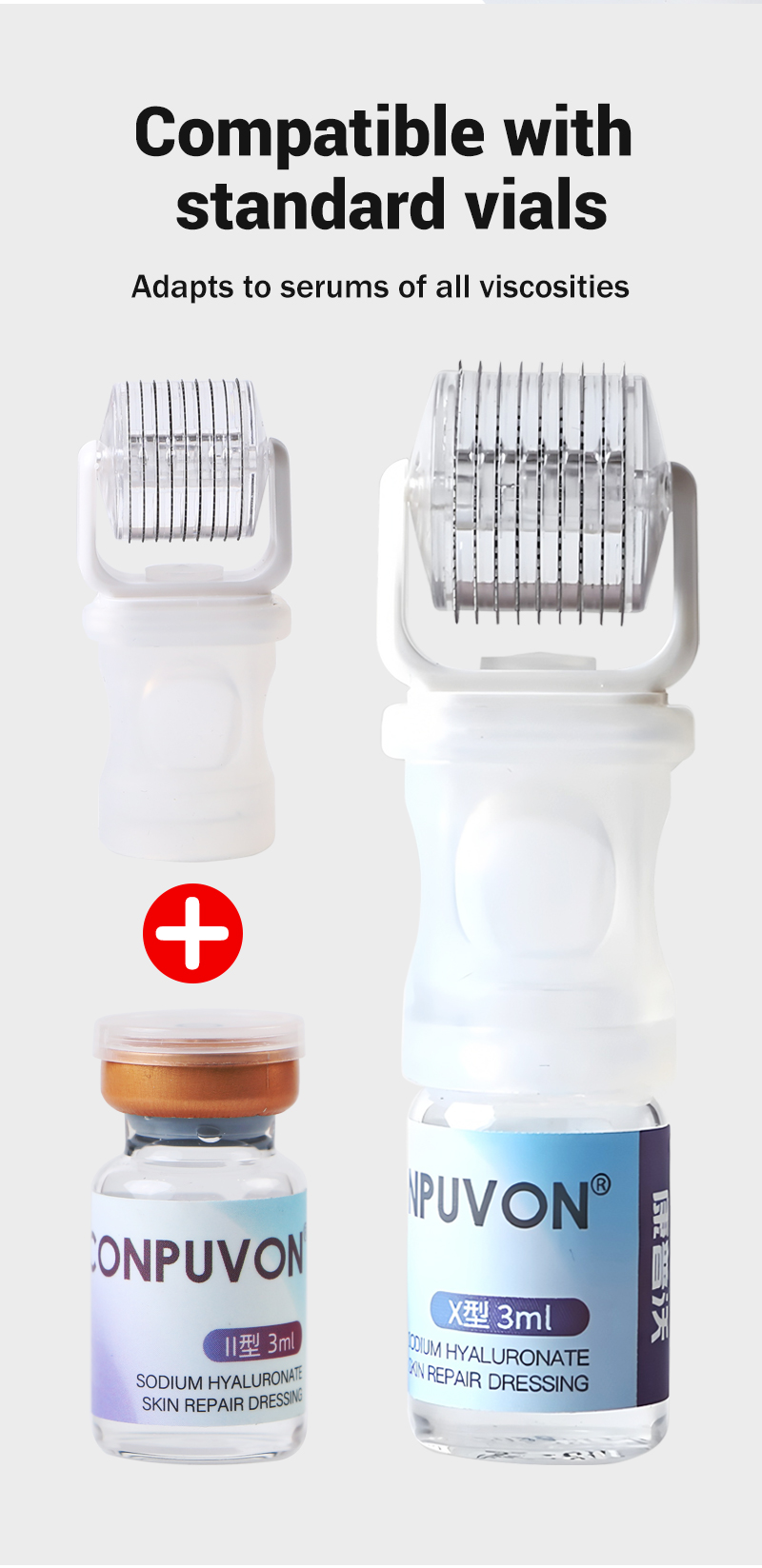 Skin Treatment Kit by Conpuvon Featuring Roll-on Needle Therapy & Serum Delivery System