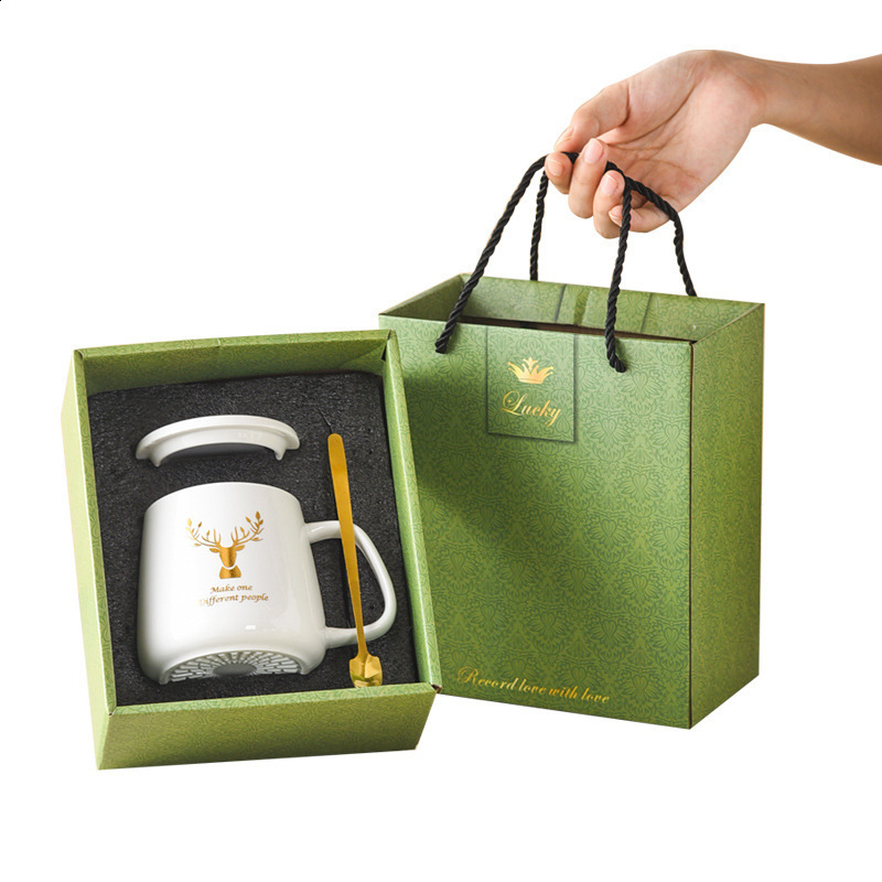 Luxury Cup Phnom Penh Mug Gift Box Set Coffee Mug Couple Ceramic Souvenir Wedding Bridal Lover's Gifts 250818