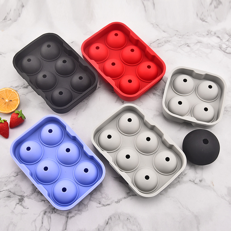 Reusable Silicone ice hockey puck mold with Four/ Six Compartments Perfect for Crafting Customized Frozen Beverages at Home
