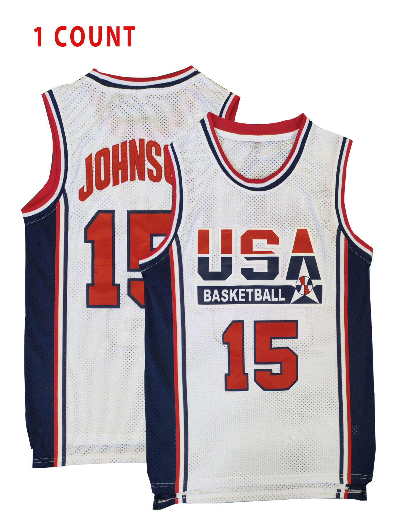 In Stock Basketball Jersey Team Usa 1992 Larry Bird John Stockton Johnson White Navy Gift 100% Stitched Embroidered Retro Classic Sportswear Jersey