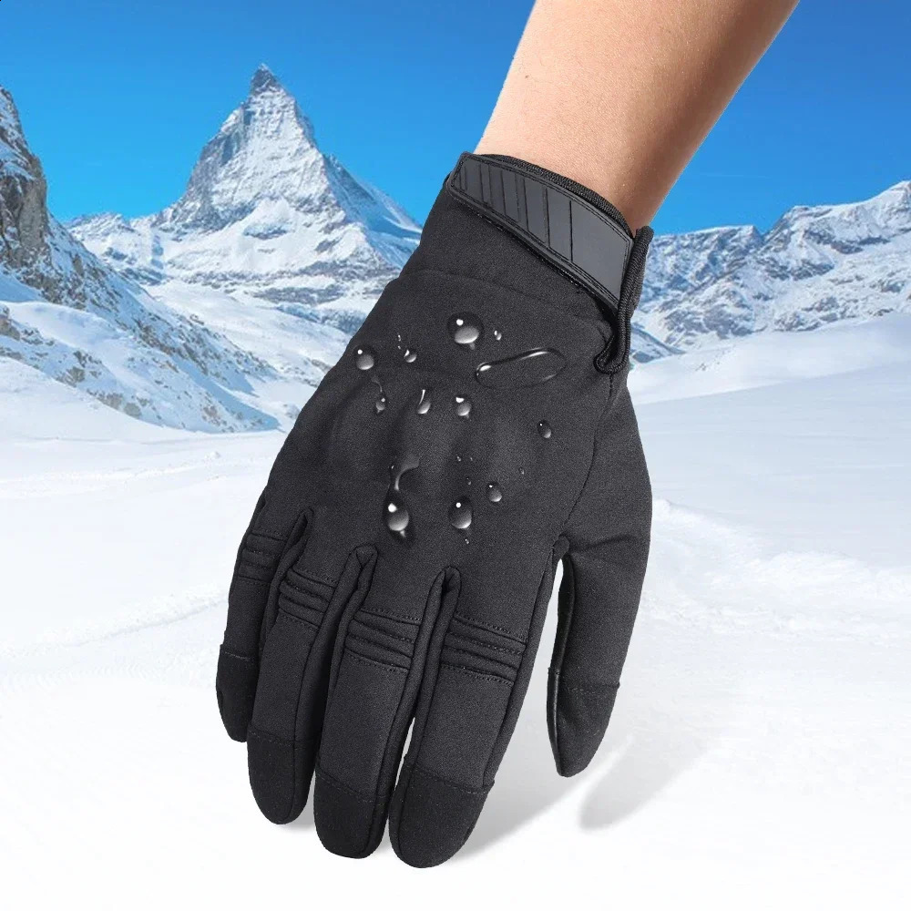 Touch Screen Thermal Windproof Cold Weather Winter Warmer Fleece Snowboard Tactical Hard Shell Full Finger Gloves 250815