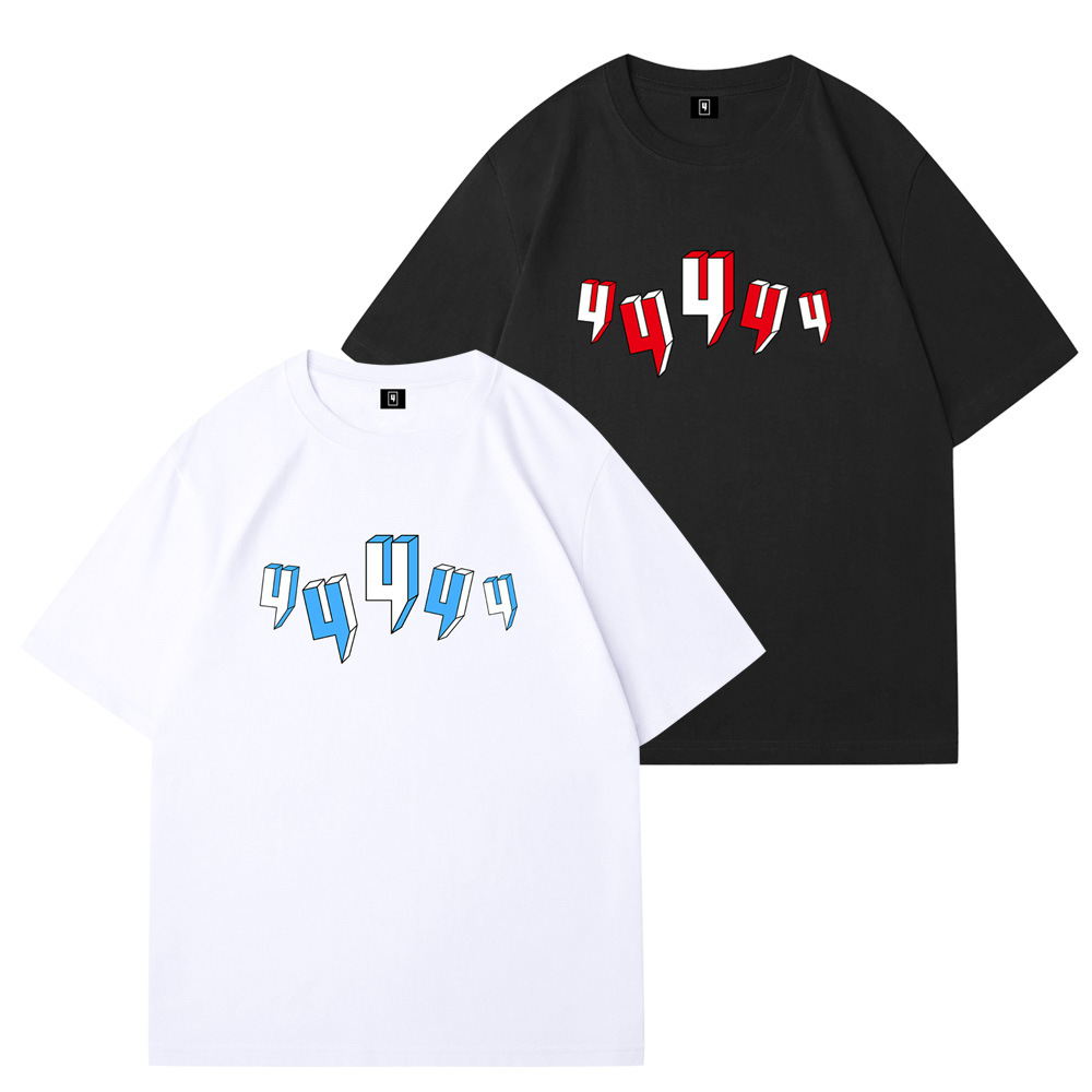 New printed men's 100% cotton short sleeve T-shirt, summer loose casual round neck high-end top, stylish and trendy
