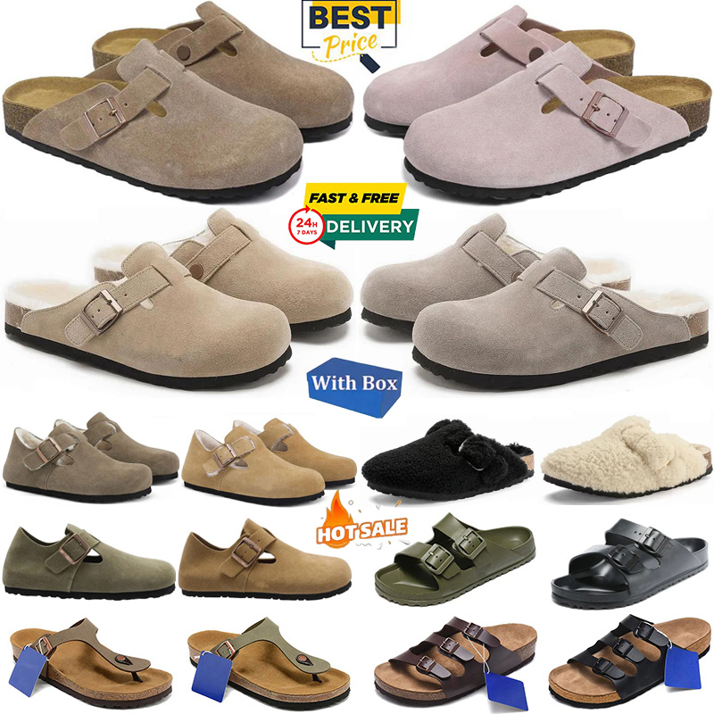 Designer Slippers women men Slides Sliders Sandals Scuffs Black Grey Pink Clogs Suede winter Leather Slipper Buckle Strap snow fuzzy Sandal Slide Flip Flops eur 35-46