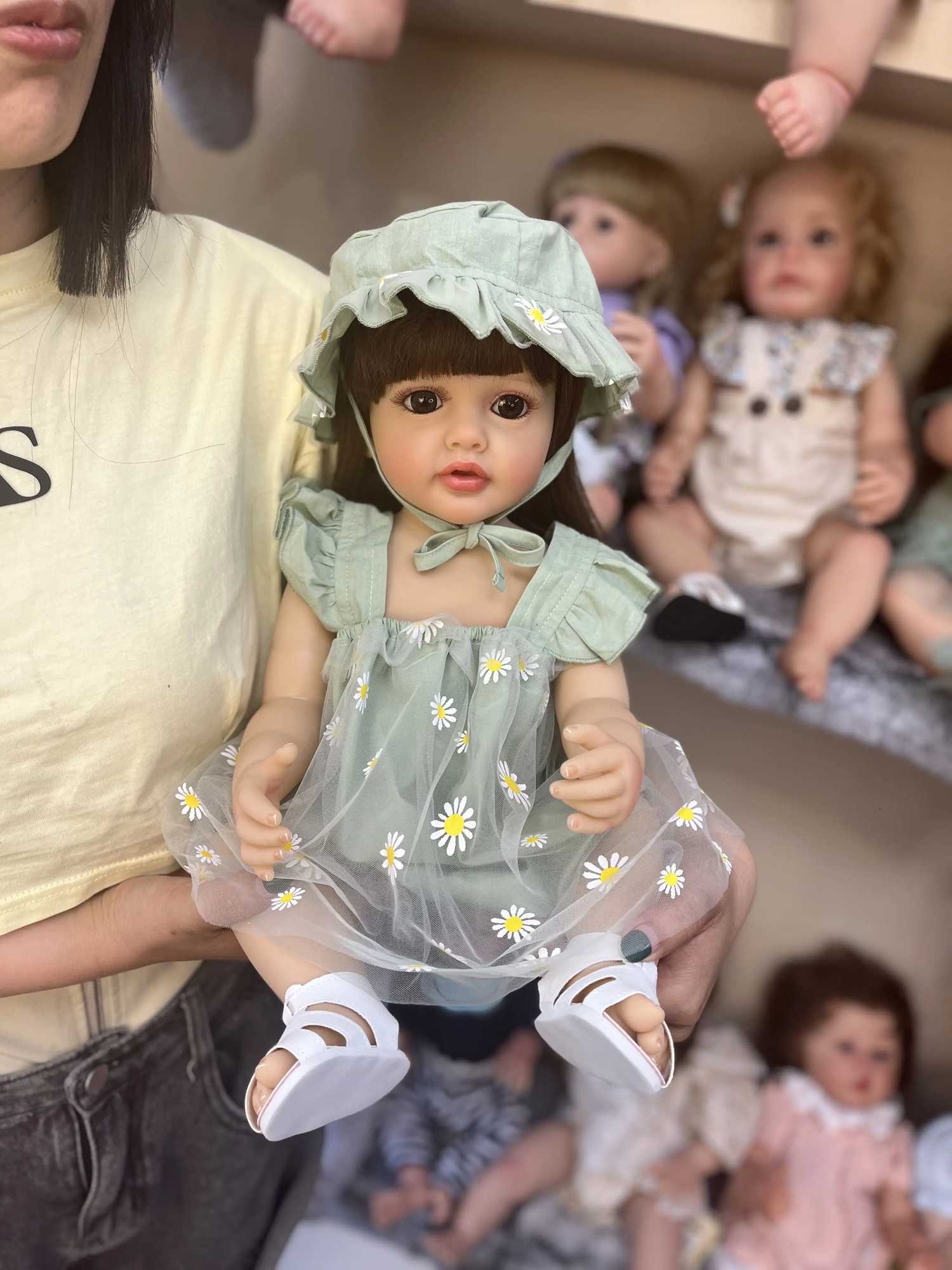 55CM Full Body Soft Silicone Vinyl Reborn Toddler Girl Bet Pret Princess Lifelike Baby Doll Christmas Gift for Girls Z250818
