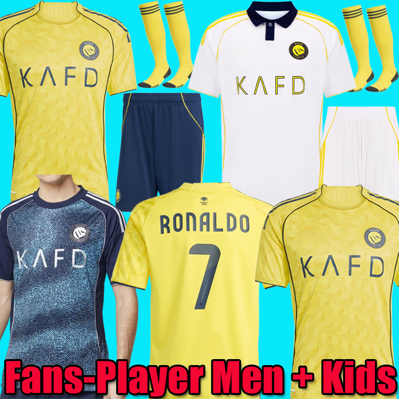 al nassr 25 26 soccer jersey 2025 football shirts RONALDO kit kids set Mane Joao Felix
