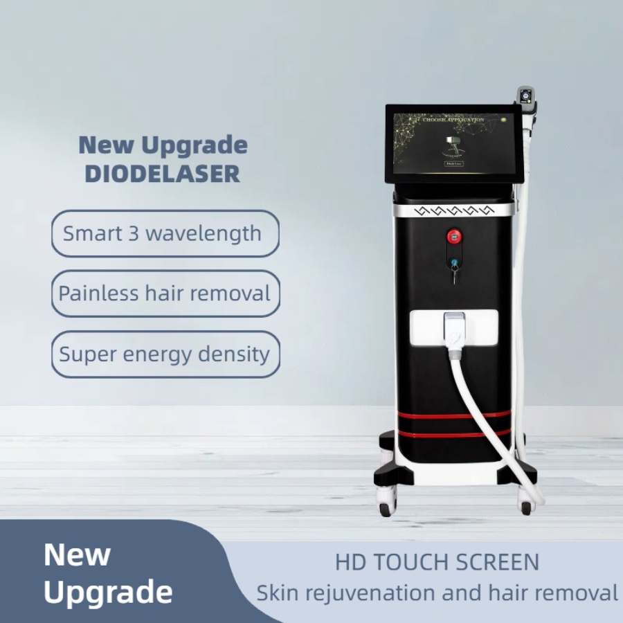 2025 New Ice Platinum Cooling System Skin Care 755nm 808nm 1064nm Diode Laser Hair Removal Machine 3-Wavelength