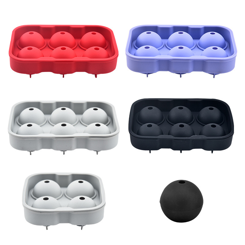 Reusable Silicone ice hockey puck mold with Four/ Six Compartments Perfect for Crafting Customized Frozen Beverages at Home