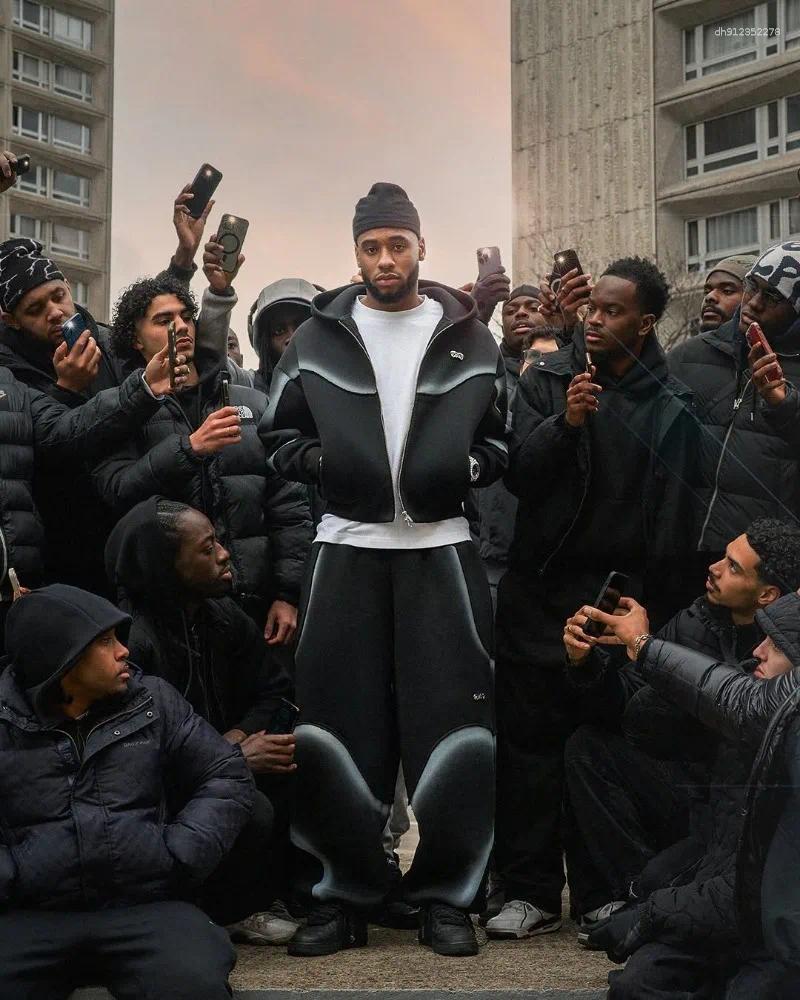 Men's Tracksuits Fashionable Simple Trendy Brand High Street Loose Casual Hoodie Goth Harajuku Retro Striped Zipper Sweatshirt Men Women