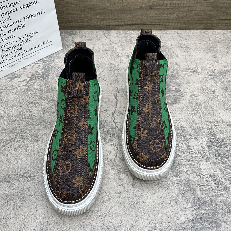 Designer autumn-winter new fashion male high top plate shoes leisure sports Korean version of 100 network red style high top shoes