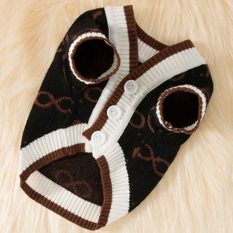 2025 new Luxury Clothes For cat Small Dogs Winter Warm Dog dog Chihuahua French Bulldog Clothing Pet Items Knitted Cardigan Sweater