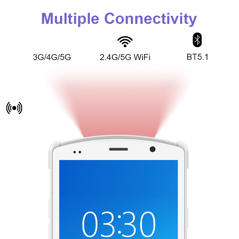 Compact Efficient PDA handheld Scanner 4000mAh Battery Waterproof Logistics Management Device 1D/2D NFC Capabilities Supports fingerprint recognition.