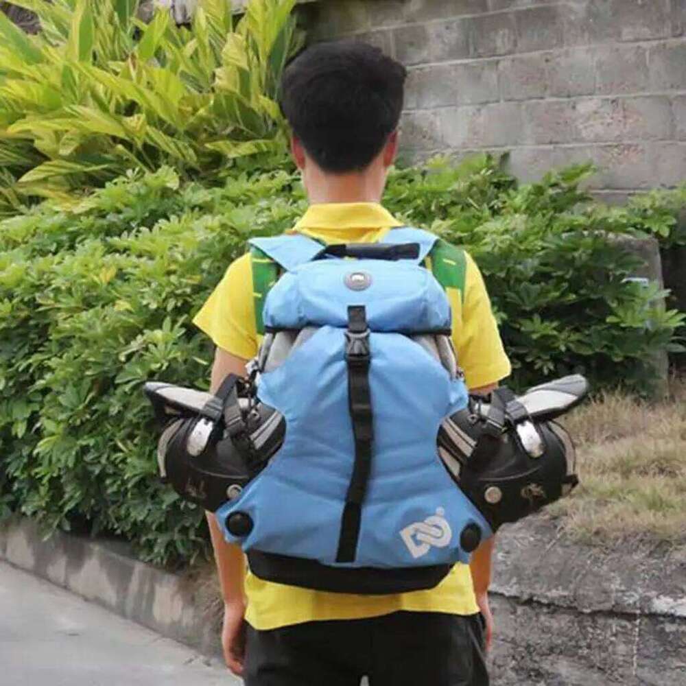 Unisex Professional Roller Skates Backpack Fashion Outdoor Nylon Durable Backpack Multi-pocket Sports Bags