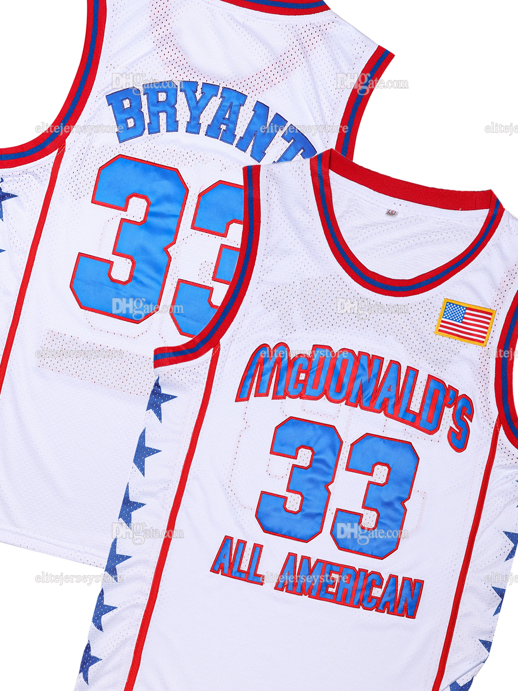 In Stock McDonald'S All American 33 BYANT 15 Cater Basketball Jersey Gift 100% Stitched Embroidered Letter Number Design Retro Classic Sportswear